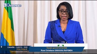 GABON / POLITIQUE : Equipe gouvernementale Rose Christiane OSSOUKA RAPONDA
