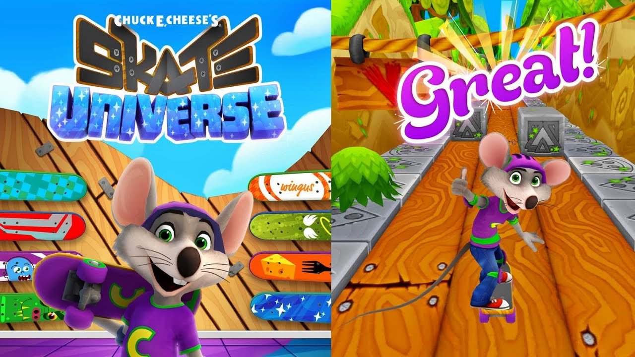 Chuck E Cheese's - Skate Universe | Free Game App for Kids - YouTube