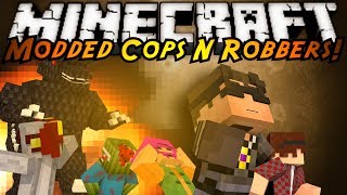 Minecraft Mini-Game : MODDED COPS N ROBBERS! GODZILLA!