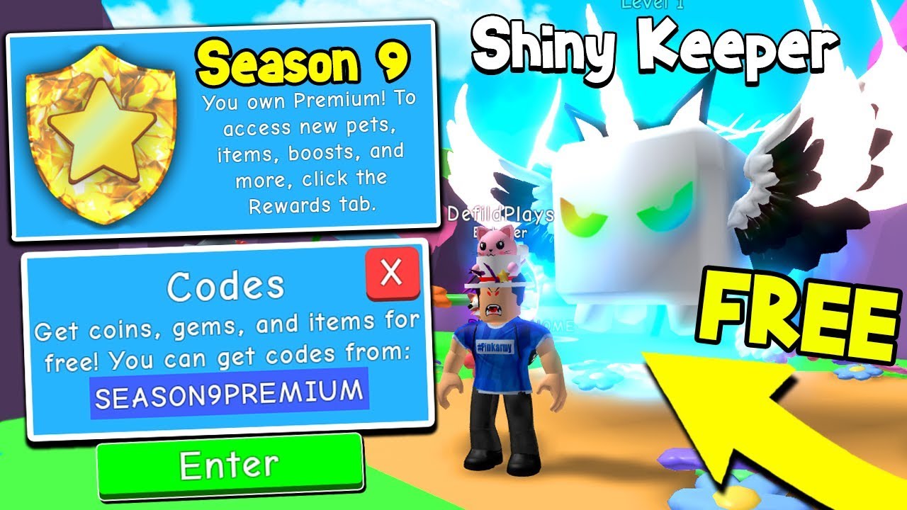 Free Season 9 Shiny Bubble Pass Pet Codes In Bubble Gum Simulator