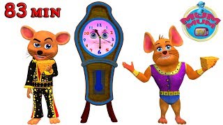 Hickory Dickory Dock Nursery Rhymes Songs for Children | Piggy On The Railway | Wheels on the bus