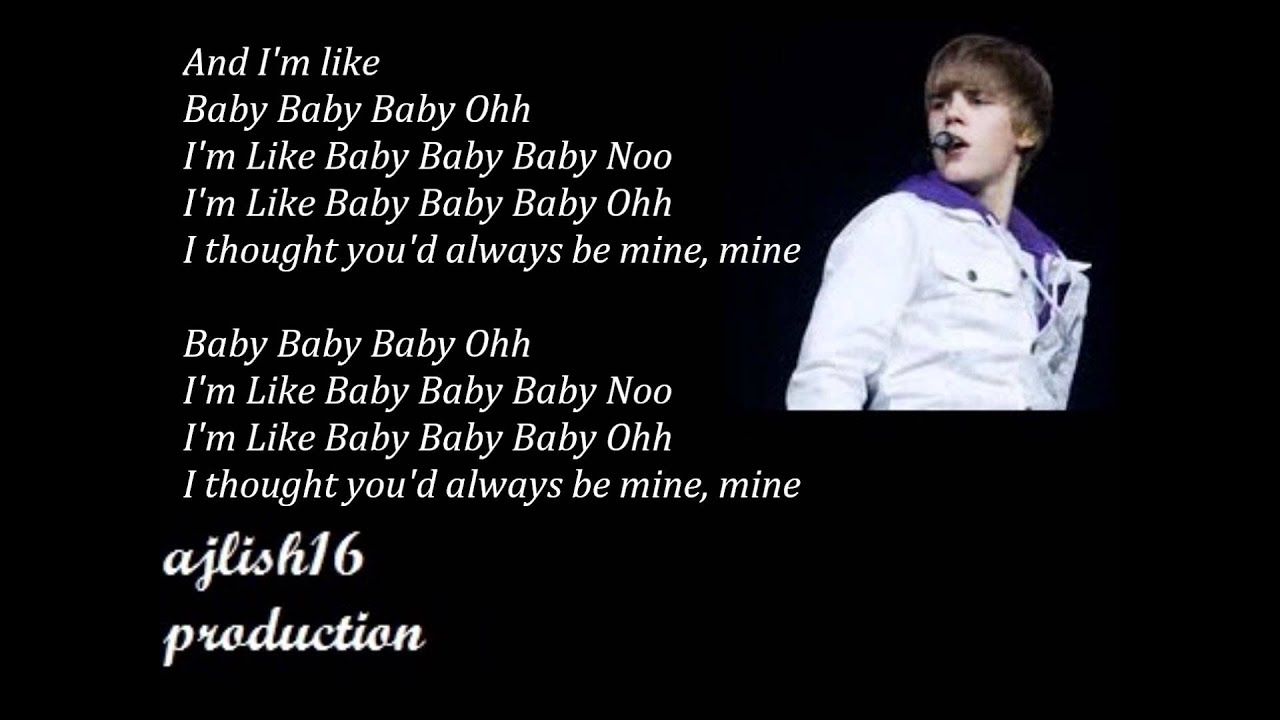 Justin Bieber Baby Lyrics On Youtube