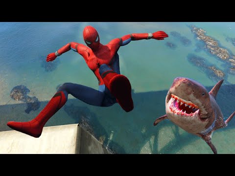 GTA 5 Spiderman Epic Water Fails | Funny ragdolls vol.4 (Euphoria physics)