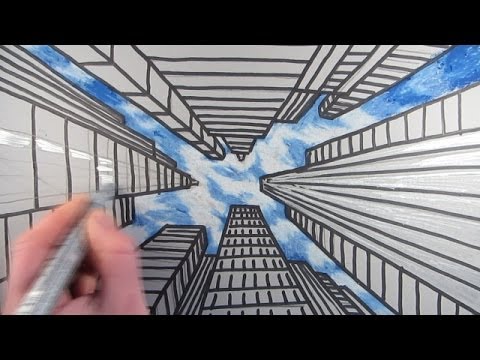How to Draw a City with Dramatic Perspective: Step by Step - YouTube