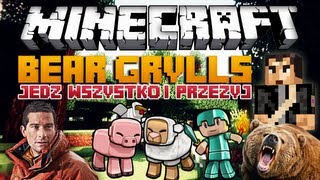 Minecraft 1.6.2 Mody - Bear Grylls Mod - Jedz Wszystko i Przeżyj, Zbroja Zombie & Nóż!