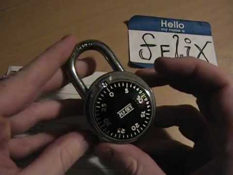 HOW TO: crack Nu-Set spin dial combination pad lock - YouTube