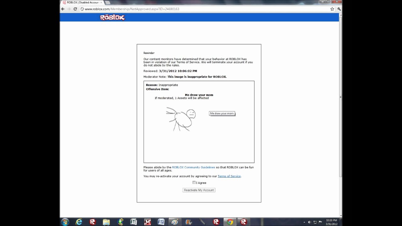 roblox ban funny mom