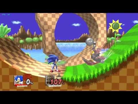 Sonic in SSBB (Super Smash Bros. Brawl) on Dolphin Emulator - YouTube