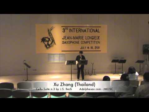 Xu Zhang Thailand Cello Suite n 3 by J S  Bach