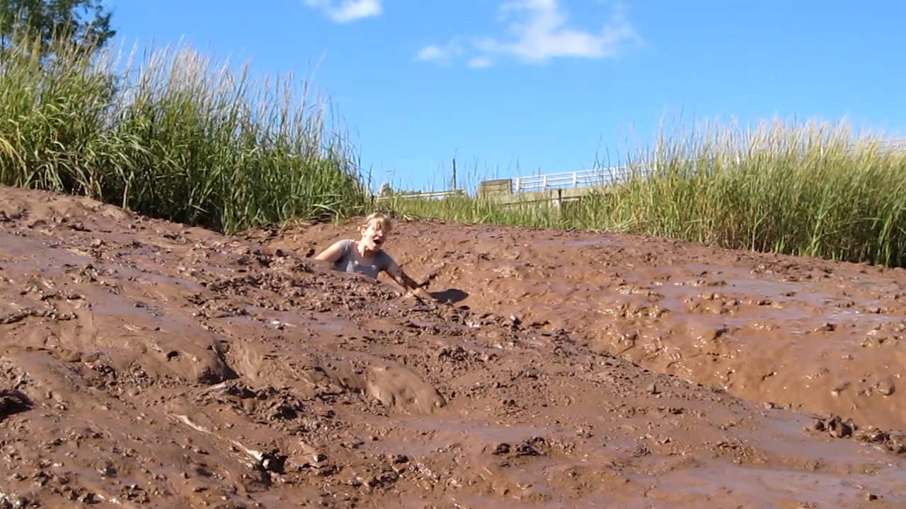 Christa mud sliding in south maitland nova scotia.MOV 