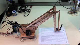 DIY 3DOF palletizing robot writing HELLO WORLD!