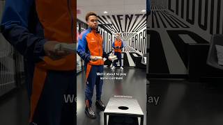 Cornhole Challenge | McKennie 🆚? Koopmeiners⛳️🔥?? #thanksgiving #juventus #challenge