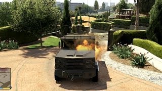 #23【GTA5リクエスト編】耐久力最強パトカーの中に爆弾を設置して自分が乗った状態で爆発するとどうなるのか!!(フランクリン逃亡)