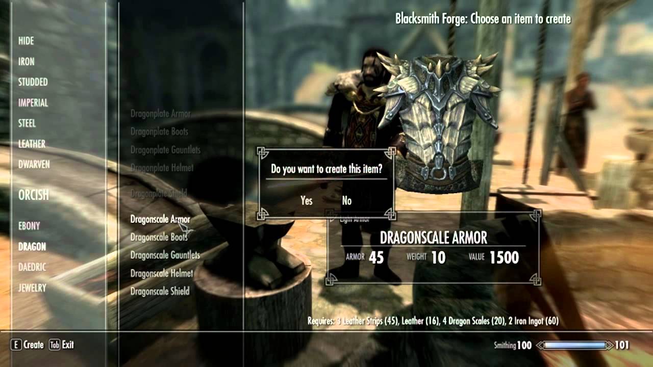 Skyrim Highest Armor Rating Dragon Scale Leather Working