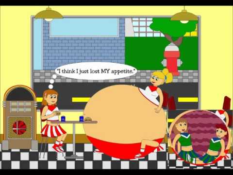 cartoon belly inflation - YouTube