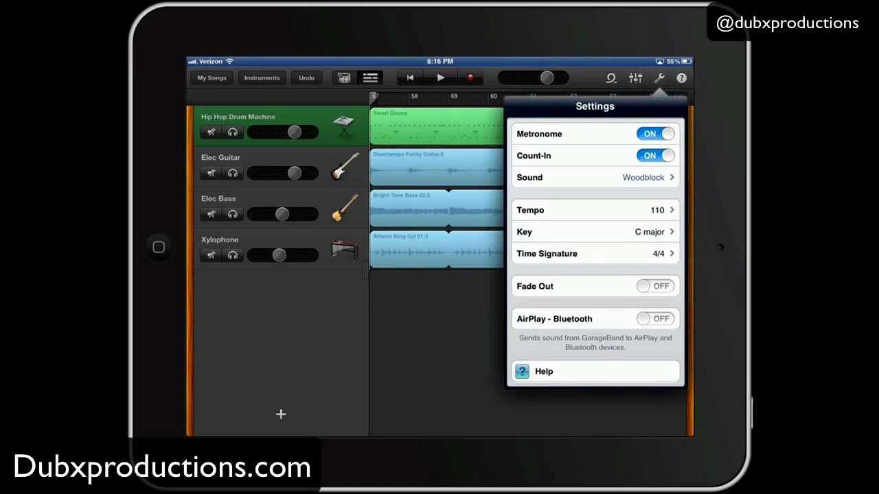 ... GarageBand Ipad 2 Apple loops and Smart instruments only - YouTube