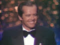 Jack Nicholson winning an Oscar® for