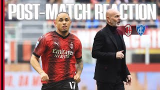 Coach Pioli and Noah Okafor | Post-match reactions | #MilanEmpoli