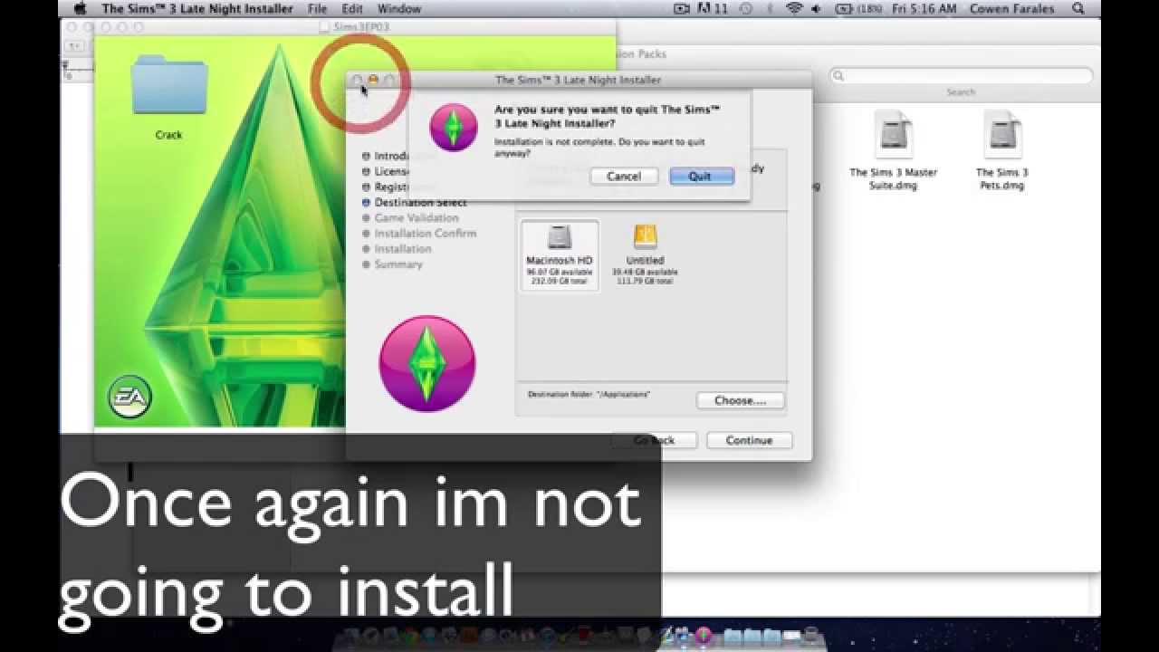 how to install the sims on mac