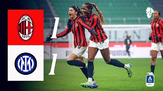 Nadim levels in the 𝗳𝗶𝗿𝘀𝘁????? ’omen's derby at San Siro | ACMilan 1-1 Inter | Highlights ’omen's Serie A