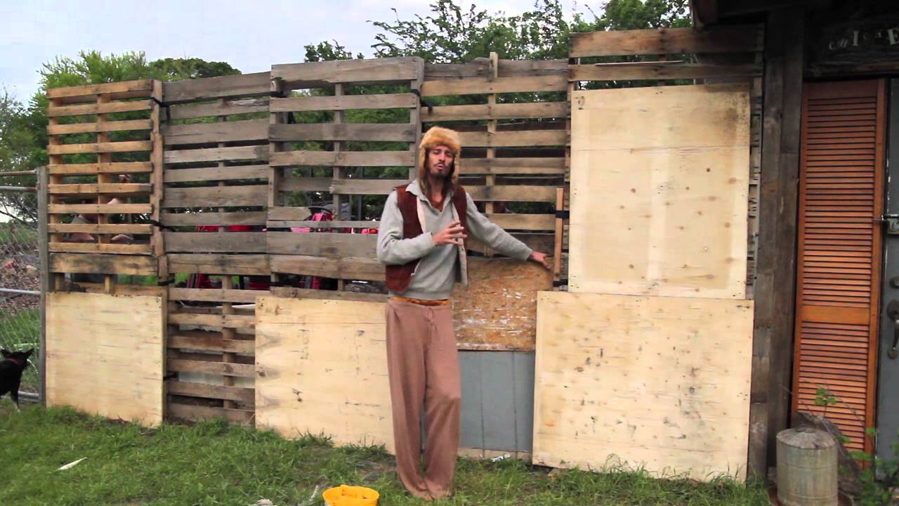 How to Build Walls Out of Pallets YouTube