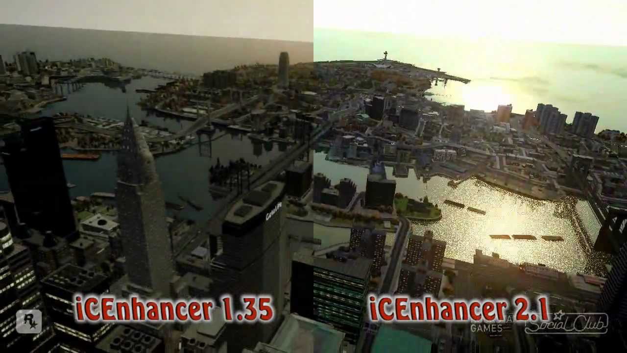 GTA 4 iCEnhancer 2.1 vs. iCEnhancer 1.35 - YouTube