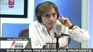 Carmen Aristegui le responde a Laura Bozzo - "Televisa tiene una bazofia de programa".