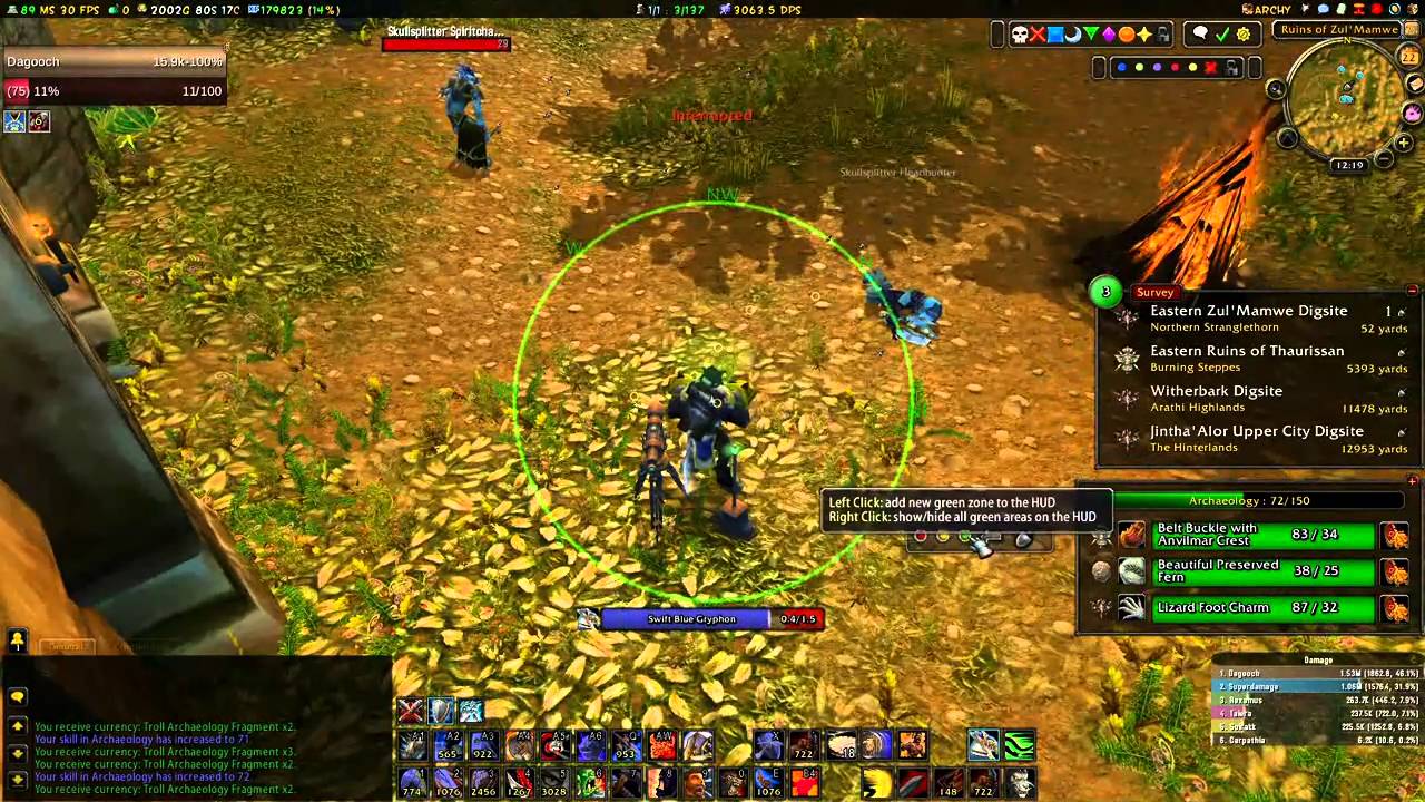 World of Warcraft Archaeology using helper addons. - YouTube