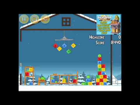 Angry Birds Chrome Seasons Greedings Bonus Level 1 Walkthrough 3 Star ...