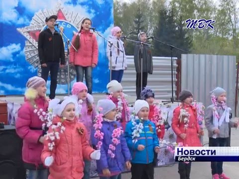В Бердске вечерняя праздничная программа, посвященная 9 мая, завершилась победным салютом