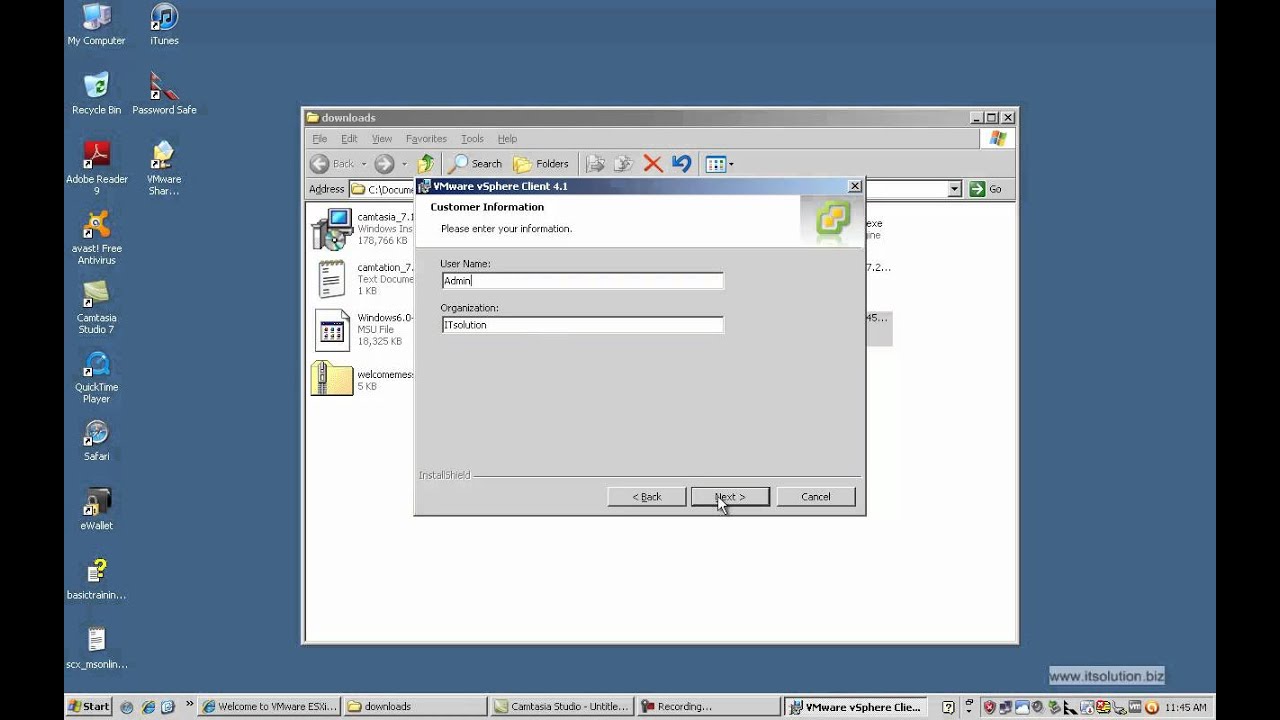 Install VMWare vSphere client v.4.1 - YouTube