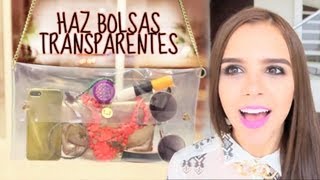 ¡HAZ TU PROPIA BOLSA TRANSPARENTE! (MUY FÁCIL) DIY ♥ - Yuya