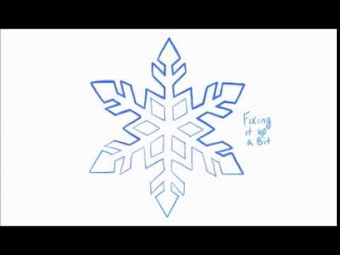 How to Draw a Snowflake (2 of 2) - YouTube