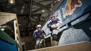 Off-season indoor ice cross downhill training - Red Bull Crashed Ice