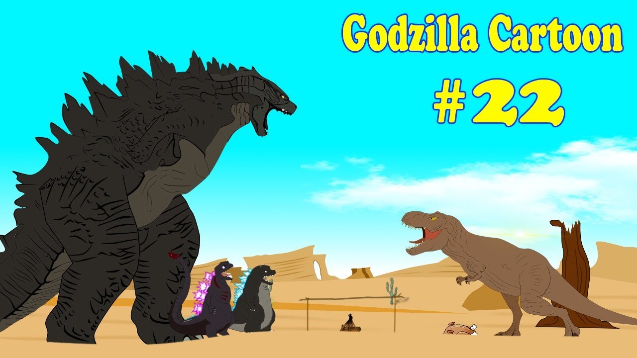 Funny Dinosaurs #22 | Dinosaurs Cartoon Godzilla vs Shin Godzilla: Funny Di...