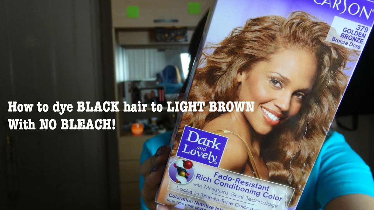 How to dye black hair to golden brown without bleach || KUWR - YouTube How to dye black hair to golden brown without bleach || KUWR - YouTube