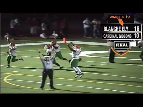 Blanche Ely vs Cardinal Gibbons High School Football Highlights