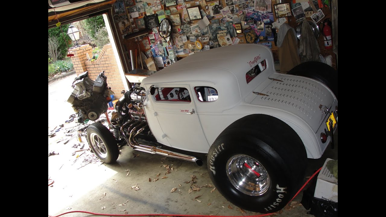 BAD ASS GARAGE SCENE*HOT RAT ROD COUPEZILLA AND ZZ TOP LA