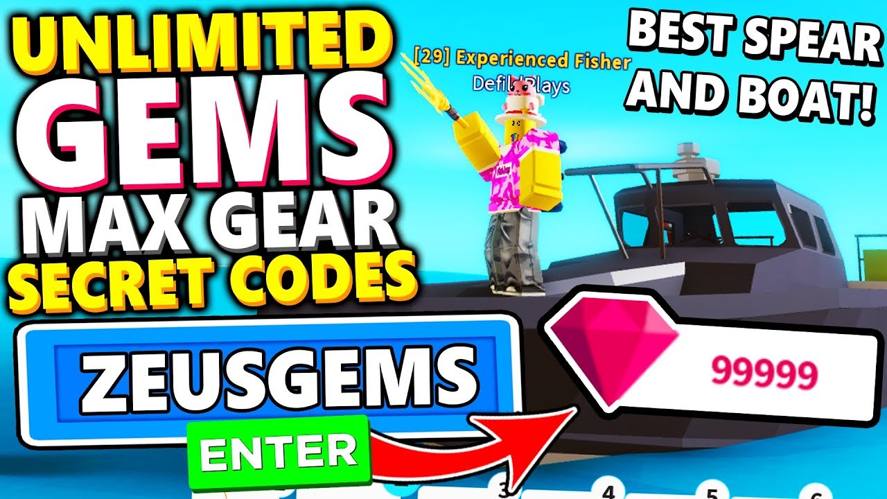 I Got The Best Gem Fishing Spear And Boat Codes In Fishing