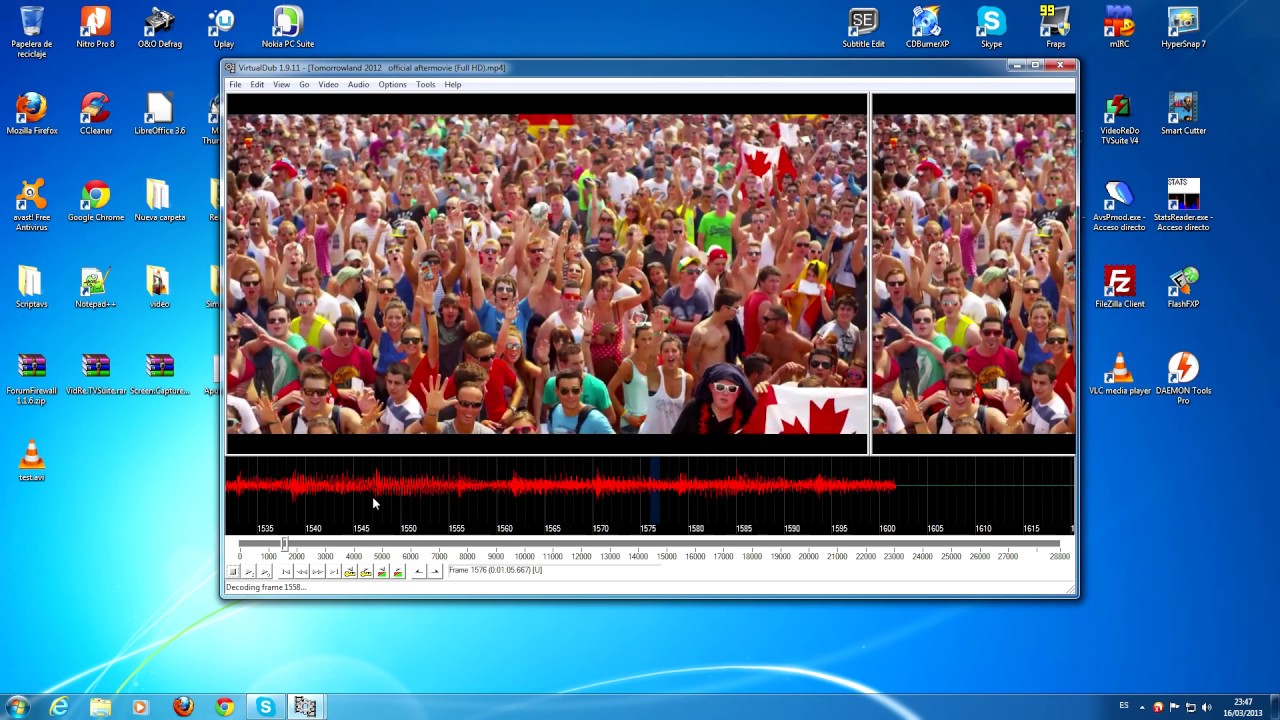 VirtualDub Importar y Editar MP4,TS,MKV,FLV,WMV,MPEG2... - YouTube