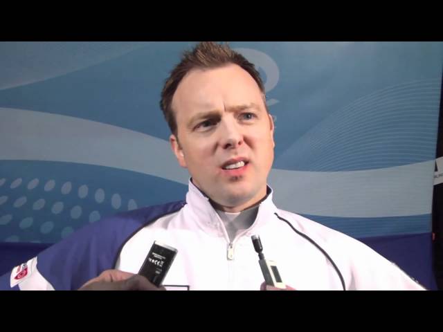 2011 Ford World Men's Curling Championship - Draw 9 Media Scrum