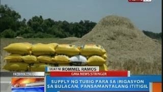 Supply ng tubig para sa irigasyon sa Bulacan, pansamantalang ititigil