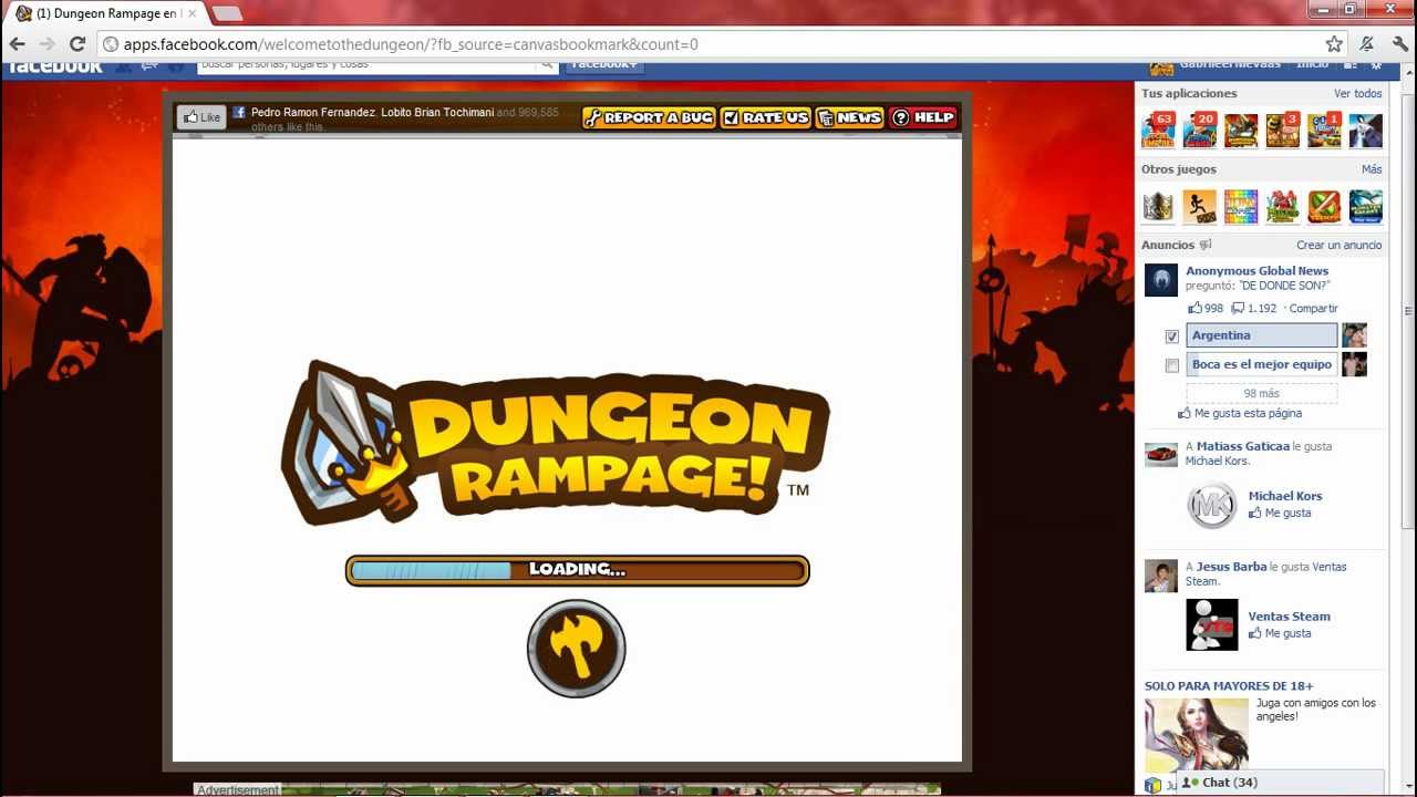 dungeon rampage facebook