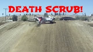 DEATH SCRUB! Crash at Milestone MX Vet Track - 7/28/13 - Gopro HD