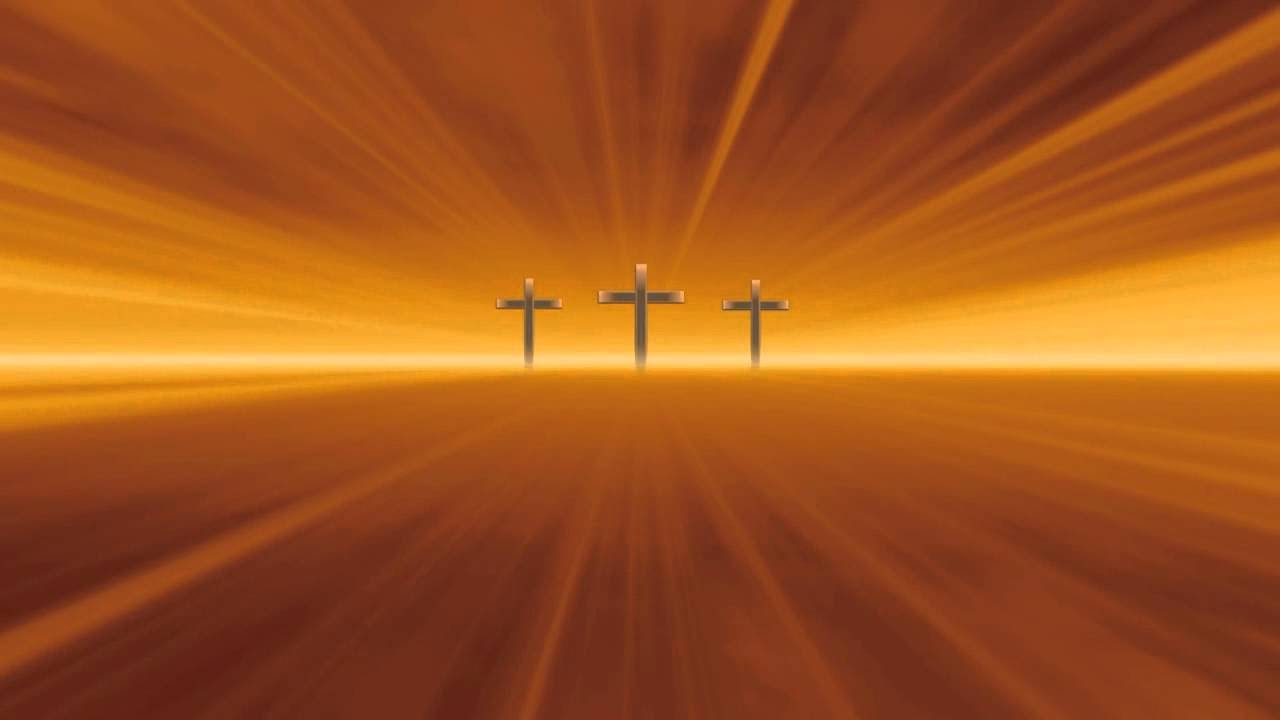 Christian Cross - Worship - Gold Ray Lights - Video Background HD0929