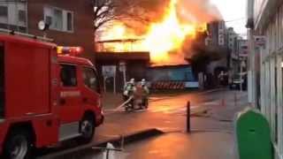 秦野駅前で火事！