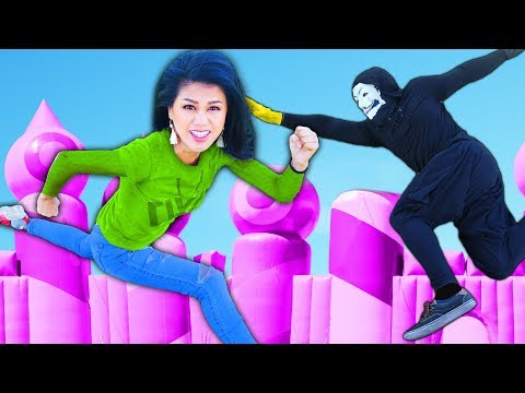 WE BATTLE HACKERS in WORLD'S BIGGEST BOUNCE HOUSE to REVEAL Secret Files of Daniel's Memory