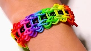 Rainbow loom Nederlands - Ladder armband || Loom bands, rainbow loom, nederlands, tutorial, how to