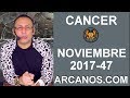Video Horscopo Semanal CNCER  del 19 al 25 Noviembre 2017 (Semana 2017-47) (Lectura del Tarot)