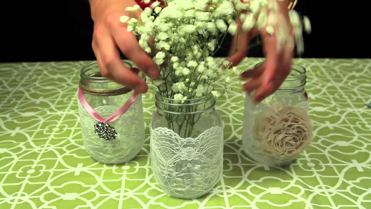 How to Decorate Mason Jars for a Wedding YouTube